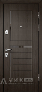 Утеплённая дверь Венге со сварным коробом и глазком широкого обзора №11 внешняя - фото