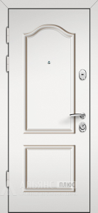 Белая дверь с контурной защитой и филенчатой панелью №11 внутренняя - фото