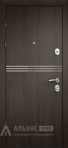 Утеплённая дверь Венге со сварным коробом и глазком широкого обзора №11 внутренняя - фото